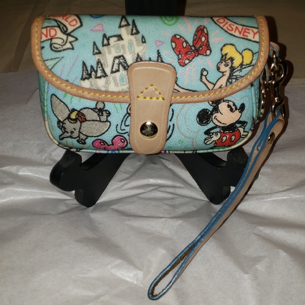Dooney and Bourke Disney Sketch Wristlet/Pouch Blue
